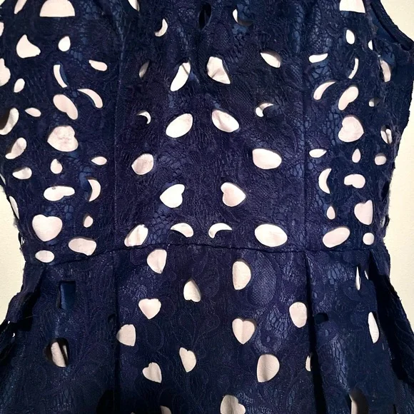 Chi Chi London Navy Blue Cutout Midi Dress - Picture 2 of 7